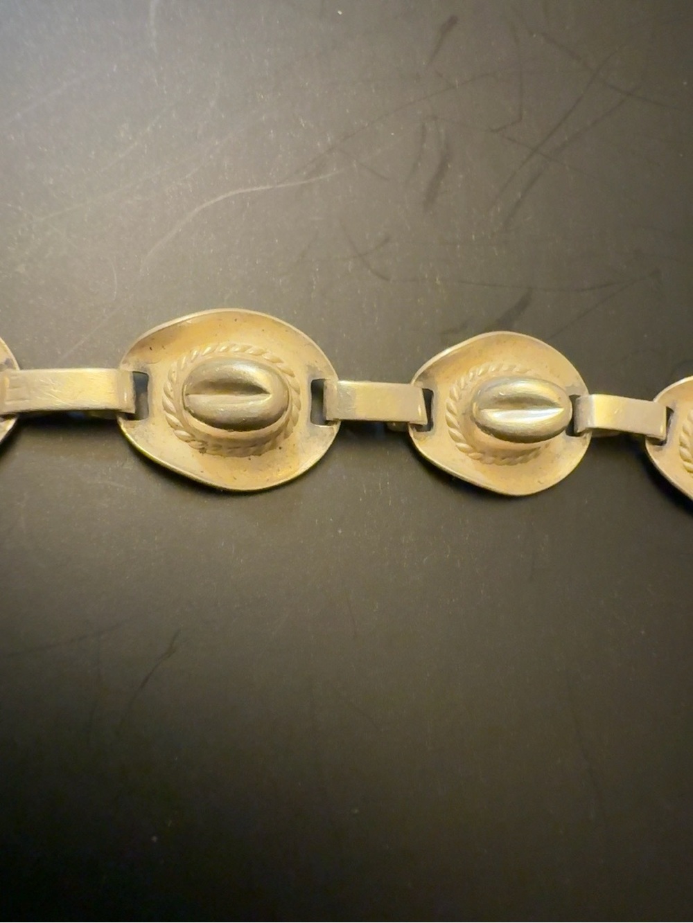 1960s/70s Sterling Silver Cowboy Hat Bracelet - Picture 3 of 3